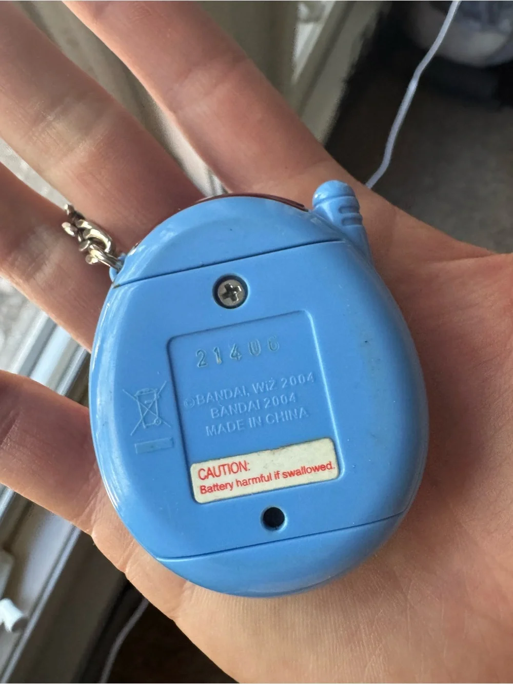 Tamagotchi Digital Pet Keychain - Blue & Green